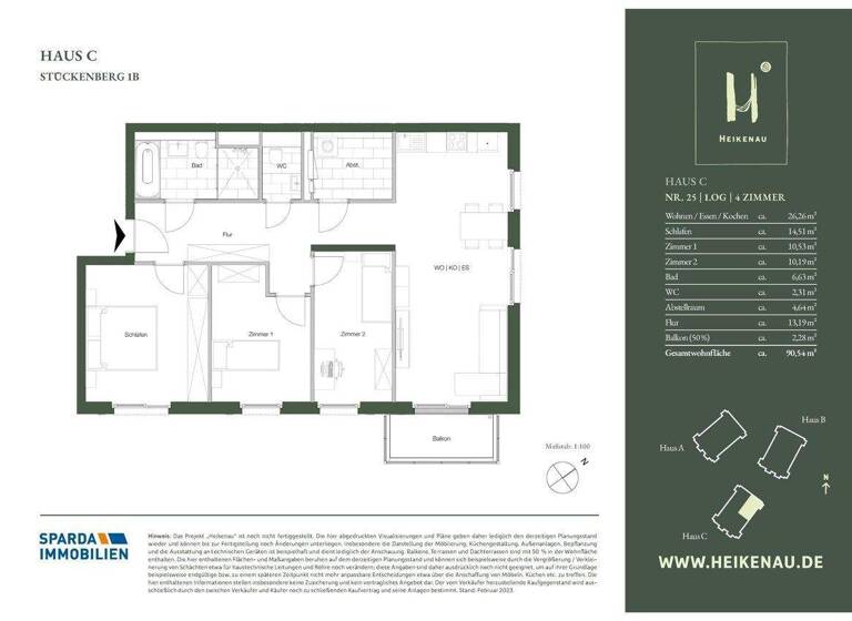 Wohnung zum Kauf - Erstbezug 459.000 € 4 Zimmer 90,5 m² Stückenberg 1b Neuheikendorf Heikendorf 24226