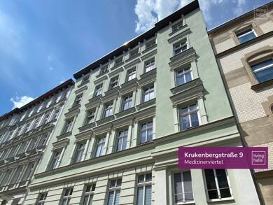Wohnung zur Miete 550 € 2 Zimmer 66 m² 2. Geschoss Krukenbergstraße 9 Innenstadt Halle (Saale) 06112