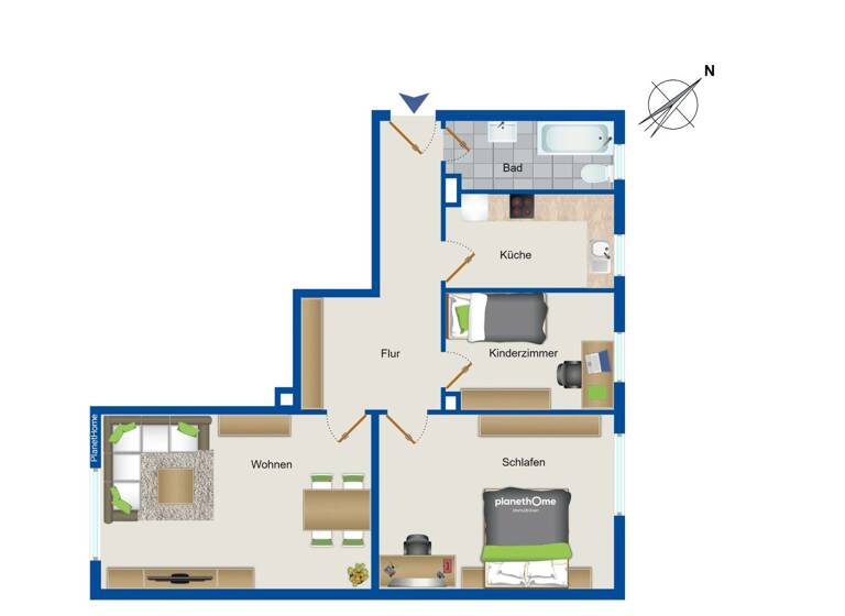Wohnung zum Kauf 199.500 € 3 Zimmer 78 m²<br/>Wohnfläche Südviertel Essen 45128