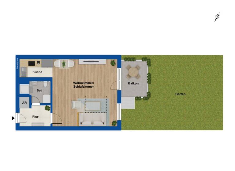 Studio zum Kauf 105.000 € 1 Zimmer 39 m² 1. Geschoss Kitzingen 97318