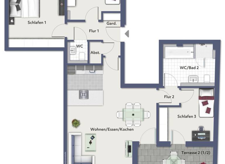 Wohnung zum Kauf 677.000 € 4 Zimmer 109,2 m²<br/>Wohnfläche Veillodter Straße 24 Pirckheimerstraße Nürnberg (Maxfeld) 90409