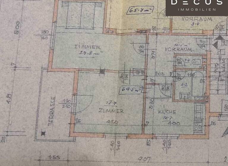 Terrassenwohnung zur Miete 596 € 2 Zimmer 69,5 m² EG Mödling 2340