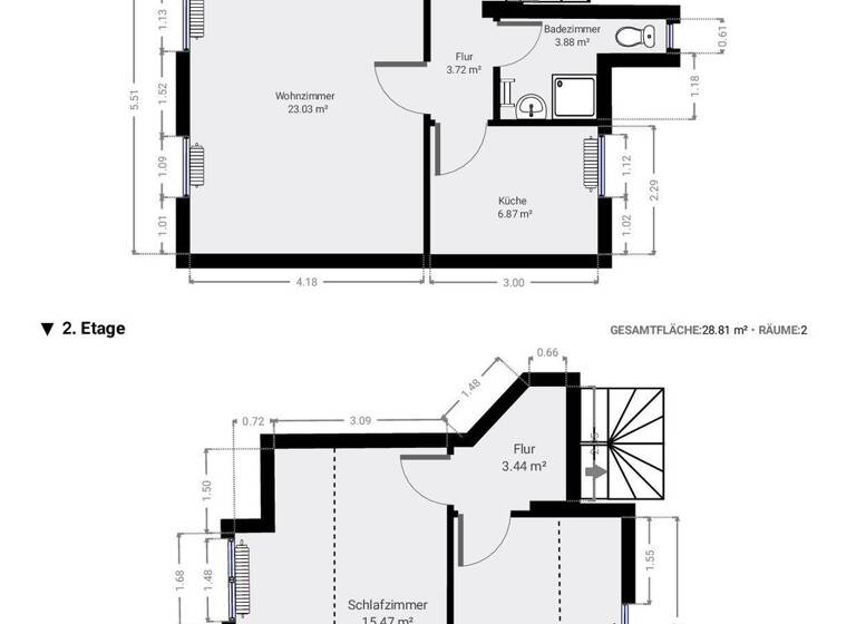 Maisonette zur Miete 370 € 3 Zimmer 67 m² 3. Geschoss frei ab sofort Hellgraben 16 c Aschersleben 06449