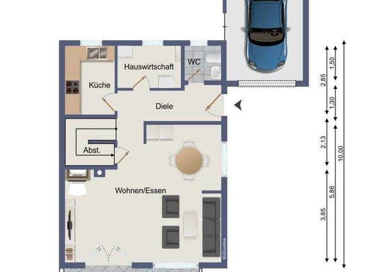 Doppelhaushälfte zum Kauf 450.000 € 3 Zimmer 102 m² 209 m² Grundstück Eversburg Osnabrück / Eversburg 49090