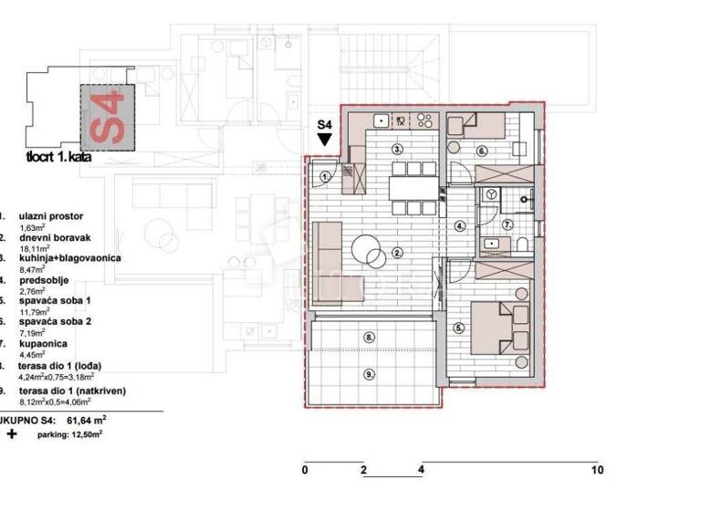 Wohnung zum Kauf 267.000 € 3 Zimmer 66 m² 1. Geschoss Primosten Primosten