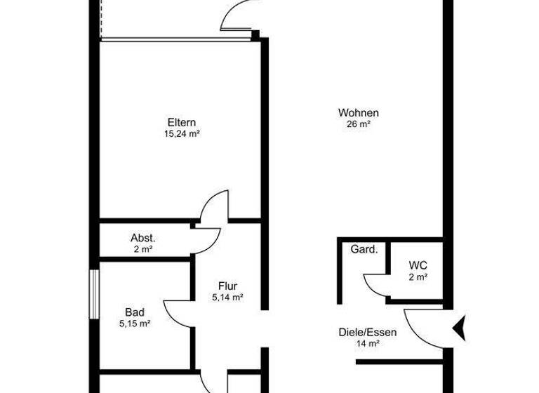 Wohnung zum Kauf 380.000 € 3 Zimmer 86,3 m² 1. Geschoss Lüne-Moorfeld Lüneburg / Lüne-Moorfeld 21337