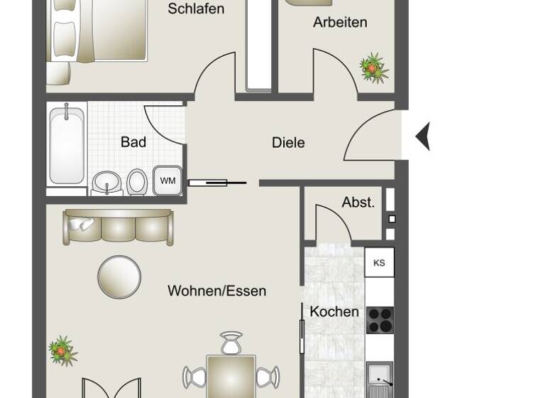 Wohnung zur Miete 843 € 3 Zimmer 62,8 m² Landvogtweg 3a Rankweil 6830