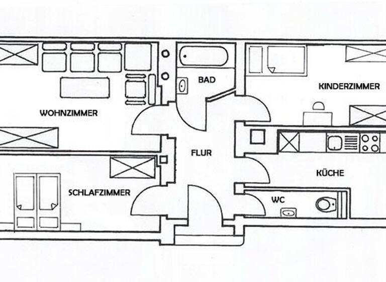Wohnung zum Kauf 139.931 € 3 Zimmer 60,7 m²<br/>Wohnfläche Löbtau-Nord Dresden 01159