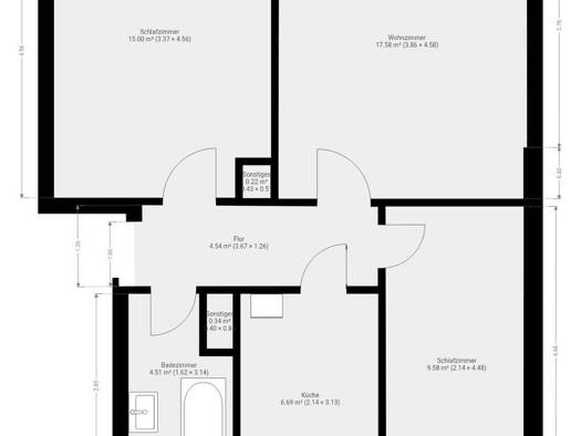 Wohnung zur Miete 320 € 3 Zimmer 60 m² 3. Geschoss frei ab sofort Schützenplatz 12 Zeitz Zeitz 06712