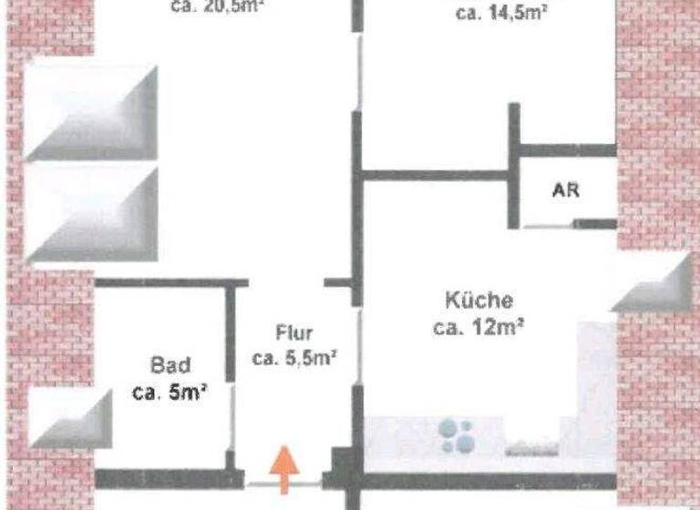 Wohnung zum Kauf 175.000 € 3 Zimmer 70 m² Geschoss 4/4 frei ab sofort Vor Stephanitor 18 Altstadt Bremen 28195