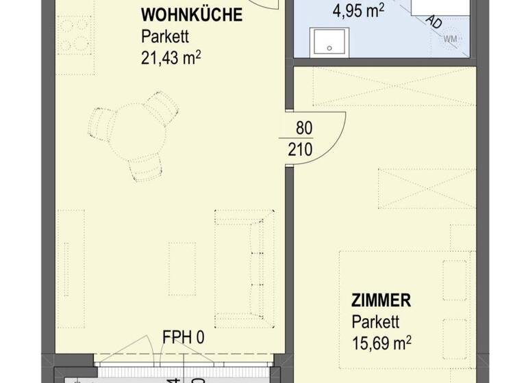 Wohnung zum Kauf - Erstbezug provisionsfrei 427.800 € 2 Zimmer 50 m² 31. Geschoss frei ab sofort Döblerhofstraße 10 Wien(Stadt) 1030