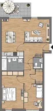 Wohnung zur Miete 1.374 € 2,5 Zimmer 84,9 m²<br/>Wohnfläche 3.<br/>Geschoss Glasbläserhöfe 5 Bergedorf Hamburg-Bergedorf 21035