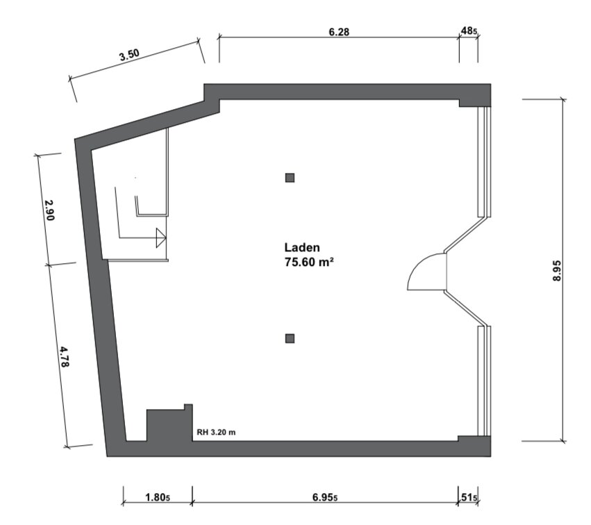 Verkaufsfläche zur Miete 1.700 € 75,6 m²<br/>Verkaufsfläche Schelfstadt Schwerin 19055