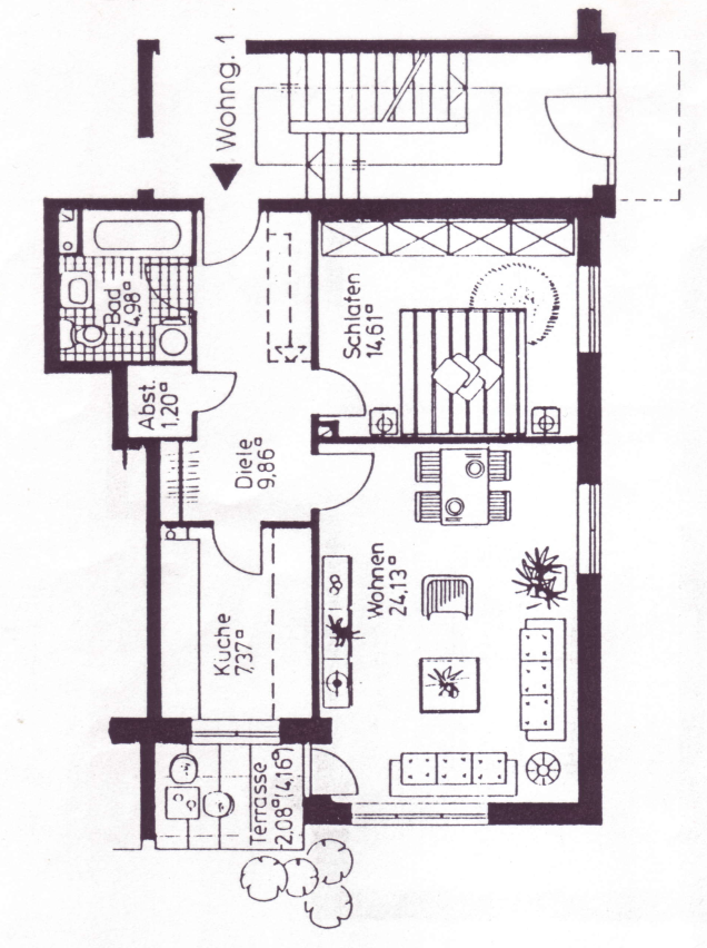 Terrassenwohnung zur Miete 1.000 € 2 Zimmer 64 m²<br/>Wohnfläche EG<br/>Geschoss ab sofort<br/>Verfügbarkeit Wahlbezirk 015 Pinneberg 25421