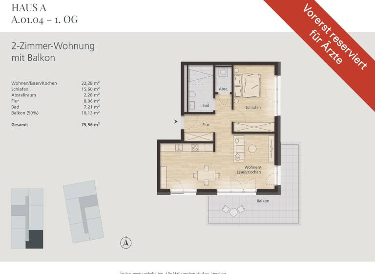 Wohnung zum Kauf 369.488 € 2 Zimmer 75 m²<br/>Wohnfläche 1.<br/>Geschoss Waldshut Waldshut 79761