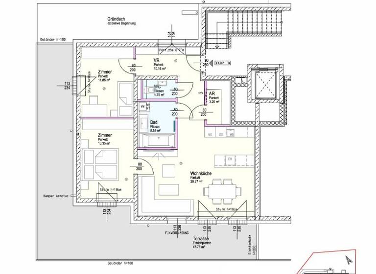 Wohnung zum Kauf - Erstbezug 389.000 € 3 Zimmer 75,7 m² 2. Geschoss Kabanenweg Neulengbach 3040