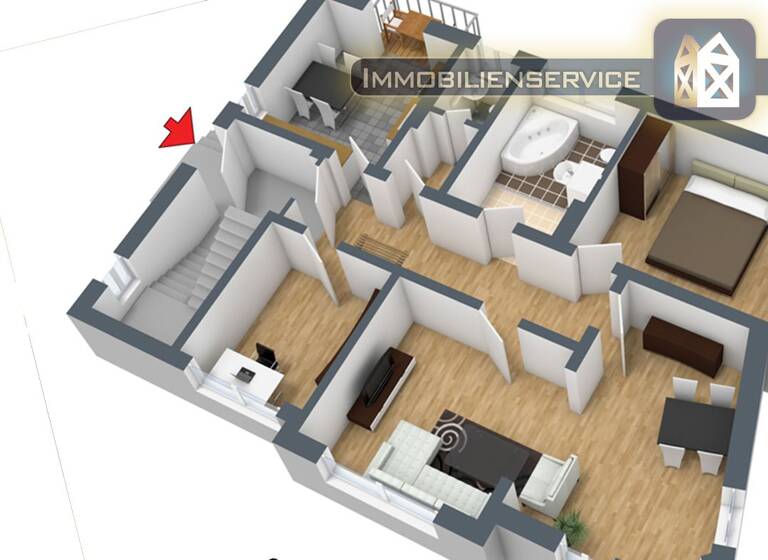 Wohnung zur Miete 1.250 € 4 Zimmer 107 m² 1. Geschoss frei ab sofort Weststrasse 22 Innenstadt Bad Oeynhausen 32545