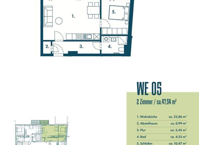 Wohnung zum Kauf - Erstbezug 495.000 € 2 Zimmer 47,5 m² 1. Geschoss Altona-Nord Hamburg 22769