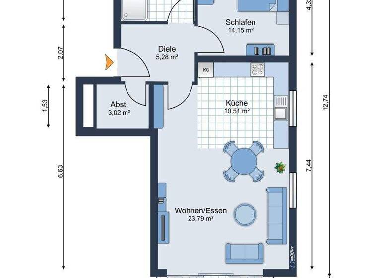 Wohnung zur Miete 840 € 2 Zimmer 67 m² 1. Geschoss Schrobenhausen 86529