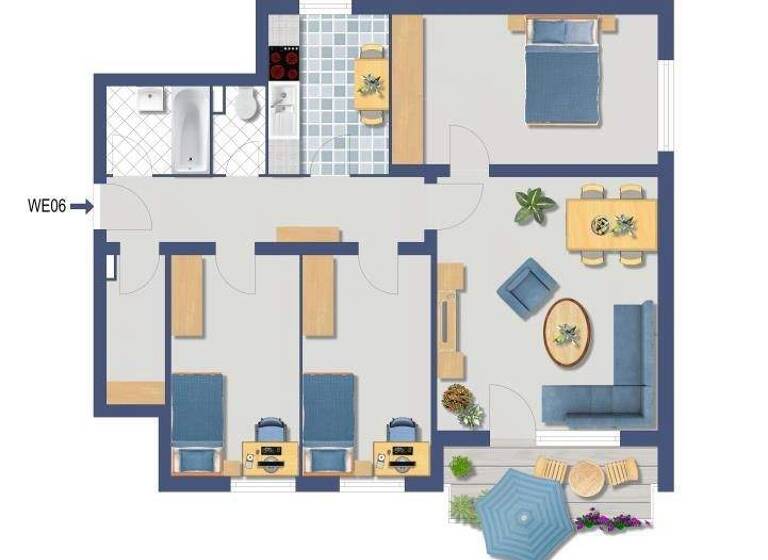 Wohnung zum Kauf provisionsfrei 300.000 € 4 Zimmer 80,1 m² 2. Geschoss Mannheimer Straße 4 Delkenheim Wiesbaden 65205