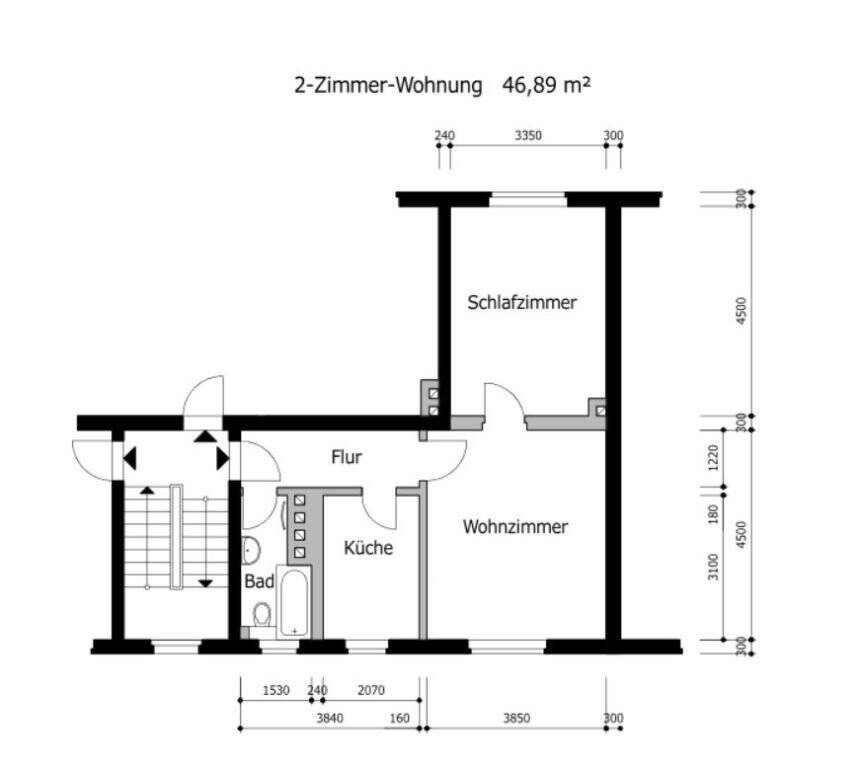 Wohnung zur Miete 299 € 2 Zimmer 46,9 m²<br/>Wohnfläche 2.<br/>Geschoss 01.05.2025<br/>Verfügbarkeit Joseph-Haydn-Straße 3 Suhl Suhl 98529