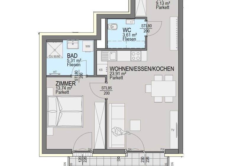 Wohnung zum Kauf - Erstbezug 275.500 € 2 Zimmer 55,7 m² 1. Geschoss Straßgang Graz 8054