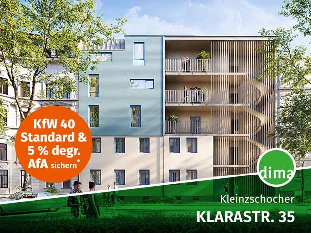 Maisonette zum Kauf - Neubau 282.000 € 2 Zimmer 49,5 m² 2. Geschoss Klarastraße 35 Kleinzschocher Südwest 04229