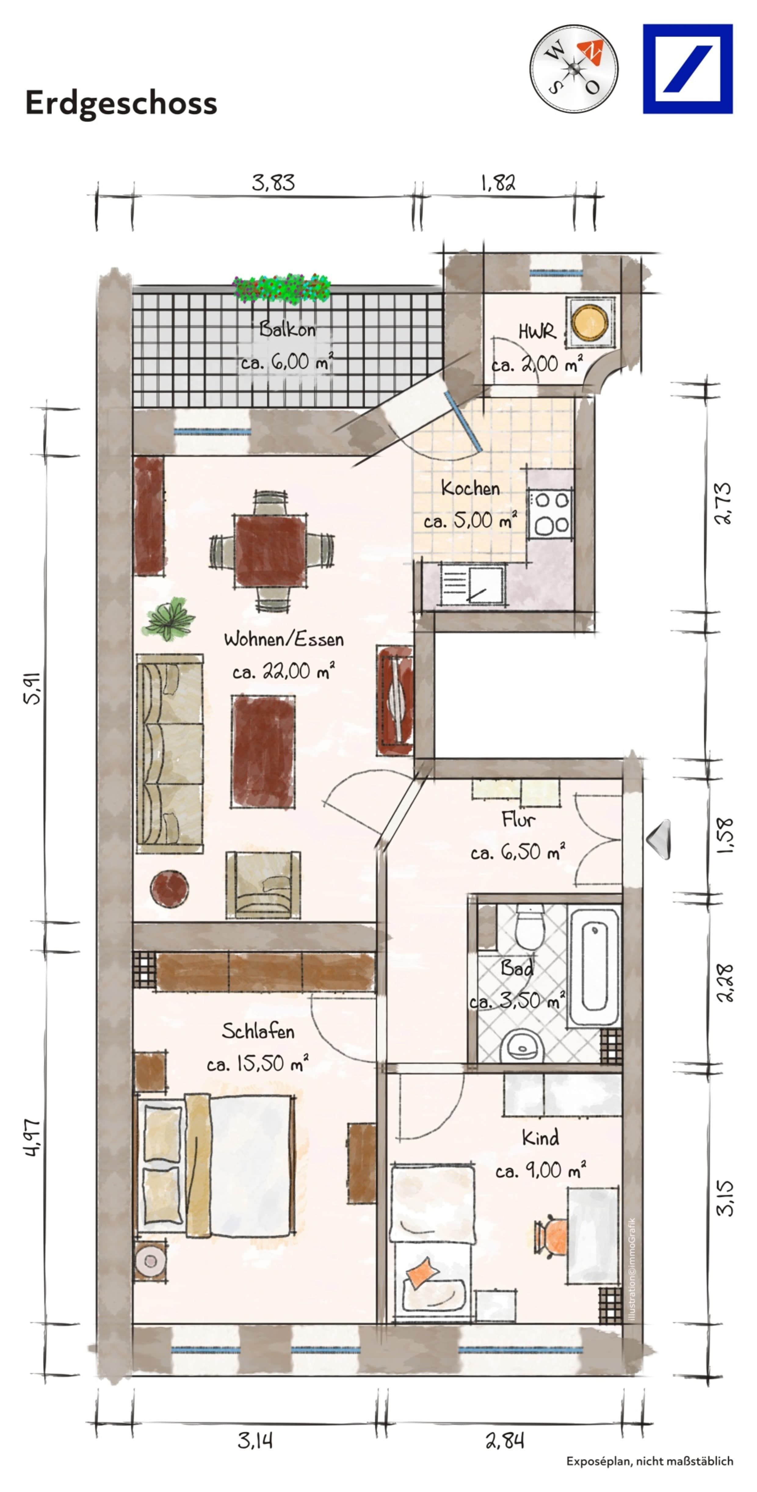 Wohnung zum Kauf 199.000 € 3 Zimmer 68 m²<br/>Wohnfläche Anger-Crottendorf Leipzig 04318