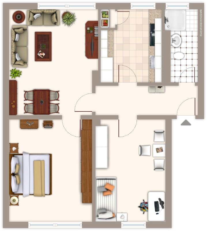 Wohnung zur Miete 489 € 3 Zimmer 54,1 m²<br/>Wohnfläche 2.<br/>Geschoss Hirtenweg 2 Mülfort Mönchengladbach 41238