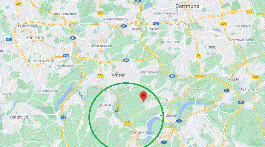 Forstwirtschaft zur Miete provisionsfrei 50 € 1.286 m²<br/>Fläche 1.286 m²<br/>Grundstück Weg Zum Poethen 272-278 Ende Herdecke 58313