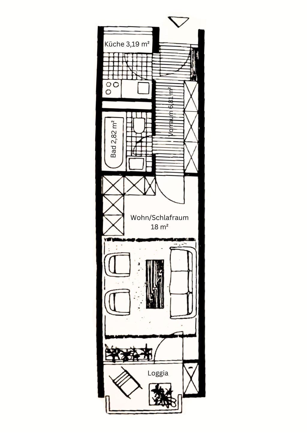 Studio zum Kauf 325.000 € 1 Zimmer 33 m²<br/>Wohnfläche 5.<br/>Geschoss ab sofort<br/>Verfügbarkeit Untersendling München 81373