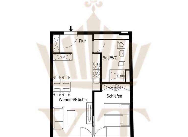 Wohnung zur Miete 1.550 € 2 Zimmer 47 m² 2. Geschoss Tiergarten Berlin 10785