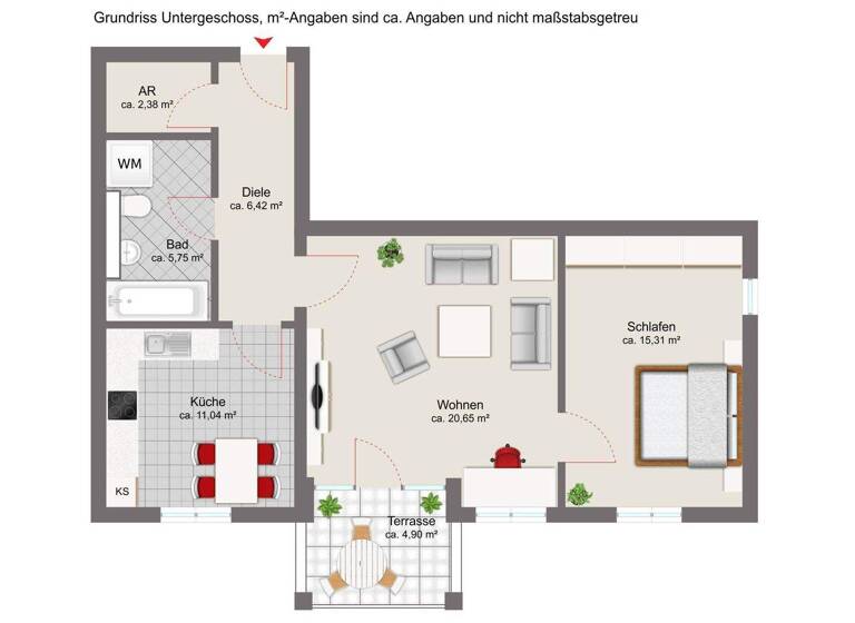 Wohnung zum Kauf 159.000 € 2,5 Zimmer 62,1 m² Heining Passau 94036