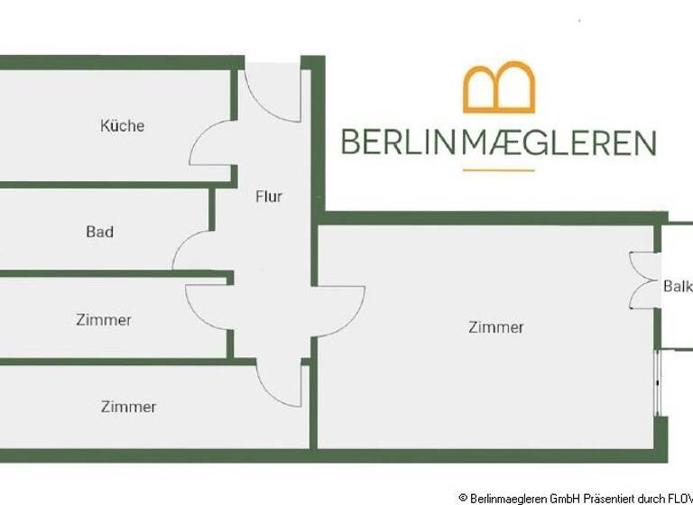 Wohnung zum Kauf 299.000 € 2,5 Zimmer 60,2 m²<br/>Wohnfläche 2.<br/>Geschoss Lehderstraße 64 Weißensee Berlin, Weißensee 13086