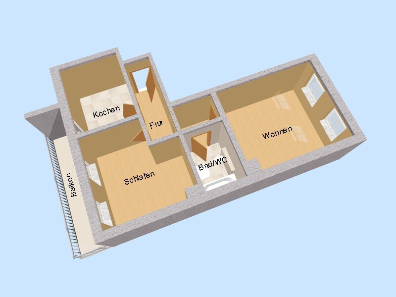 Studio zum Kauf 39.000 € 2 Zimmer 56,8 m²<br/>Wohnfläche 2.<br/>Geschoss Schildstr. 29 Bahnhofsvorstadt Plauen 08525