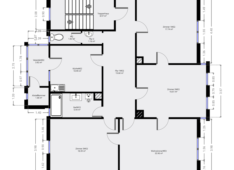 Wohnung zur Miete 1.350 € 4,5 Zimmer 110 m²<br/>Wohnfläche 1<br/>Geschosse Münster Stuttgart 70376