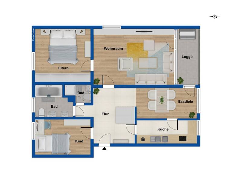 Wohnung zum Kauf 500.000 € 4 Zimmer 102,3 m²<br/>Wohnfläche 1.<br/>Geschoss Otterfing 83624
