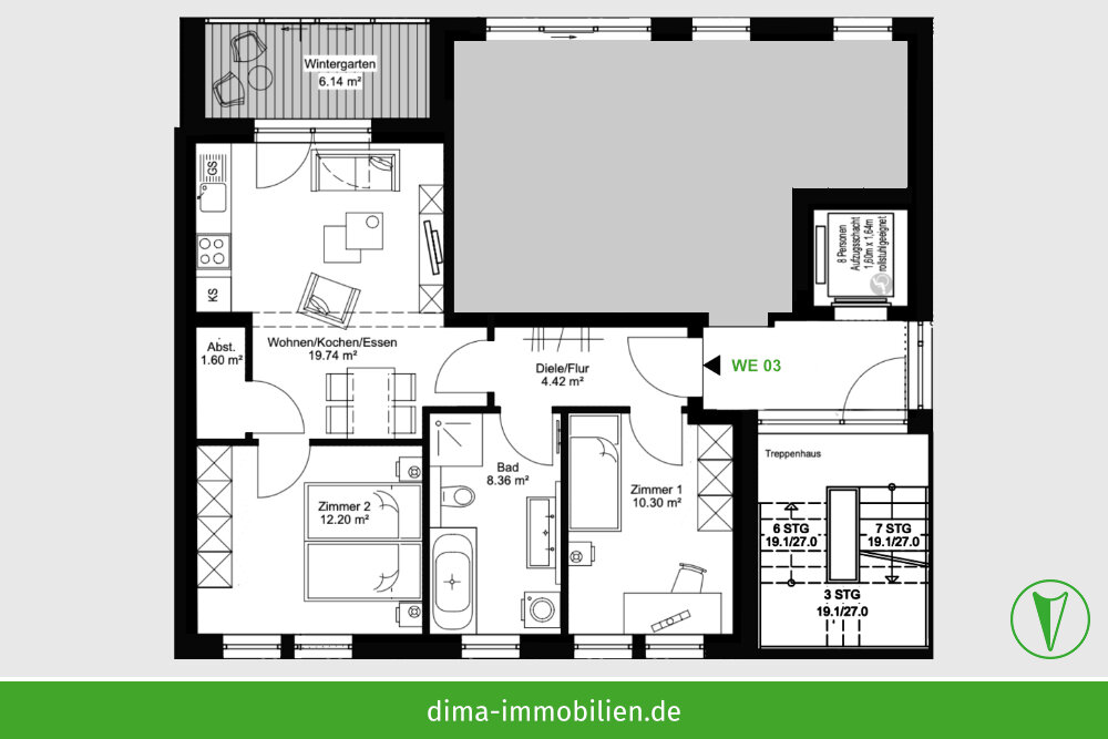 Wohnung zum Kauf 313.800 € 3 Zimmer 62,8 m²<br/>Wohnfläche 1.<br/>Geschoss Hirzelstraße 17 Kleinzschocher Leipzig 04229