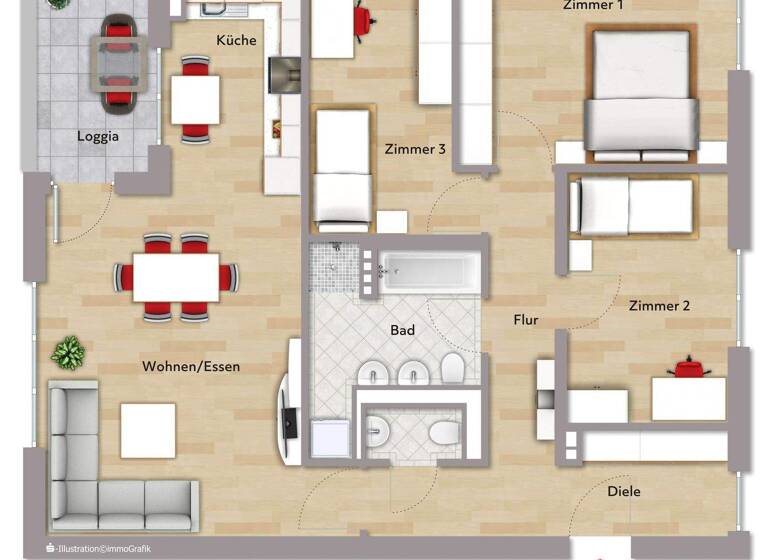 Wohnung zur Miete - Erstbezug 1.871 € 4 Zimmer 101,1 m² 2. Geschoss frei ab sofort Leonberg 71229