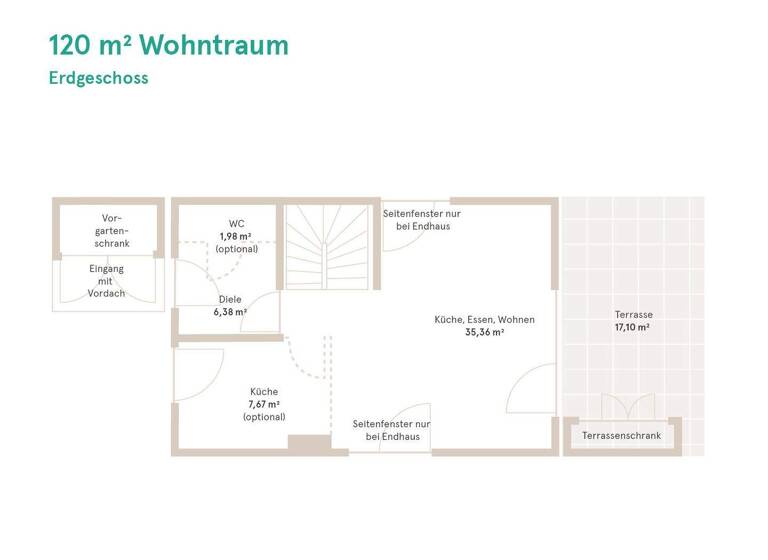 Reihenendhaus zum Kauf - Erstbezug provisionsfrei 384.990 € 3 Zimmer 120 m² 203,1 m² Grundstück frei ab 28.04.2027 Neuwerkstraße 3 Gehrden 30989