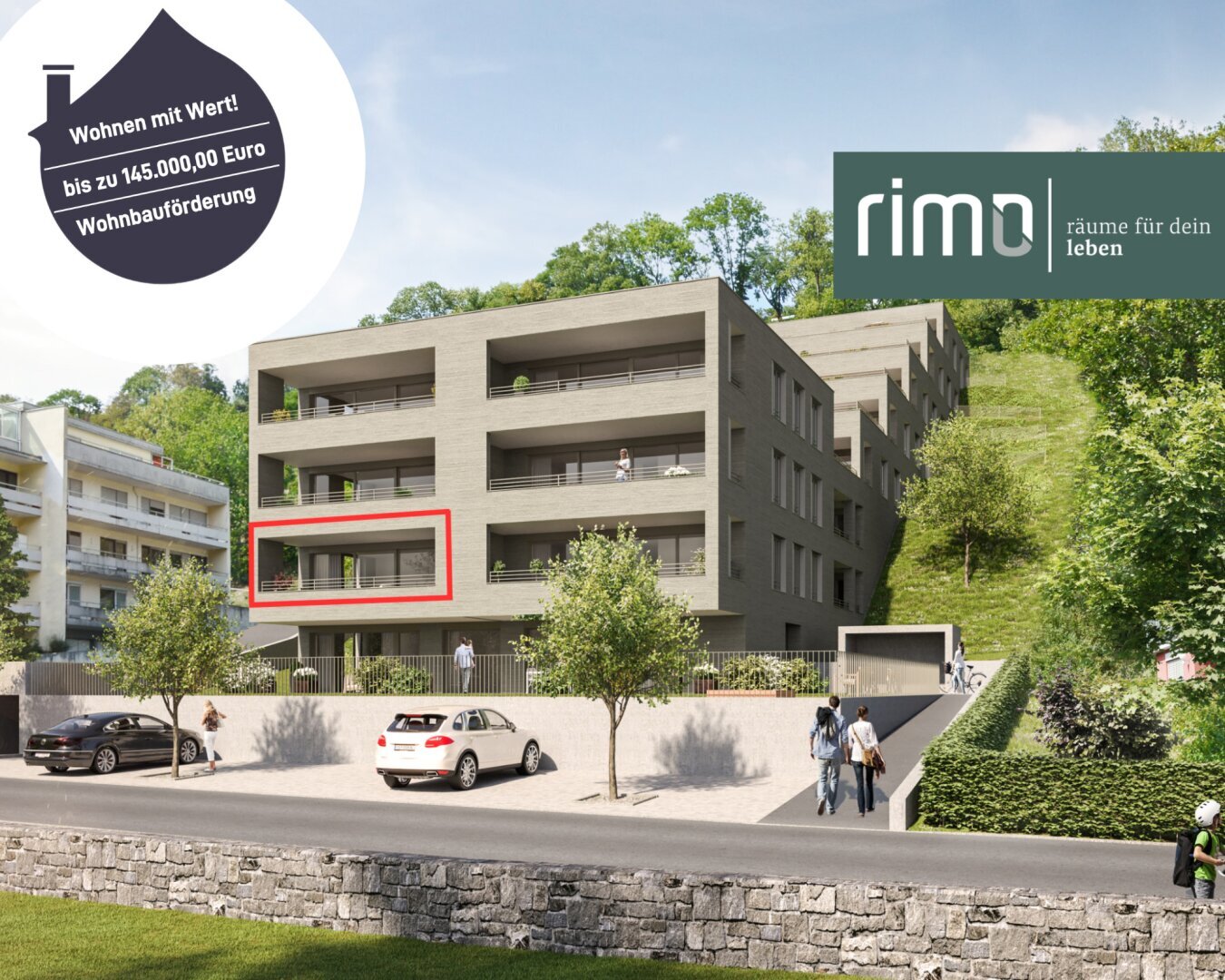 Terrassenwohnung zum Kauf 595.000 € 3 Zimmer 78,8 m²<br/>Wohnfläche 1.<br/>Geschoss 31.03.2026<br/>Verfügbarkeit Mutterstraße 11 Feldkirch 6800