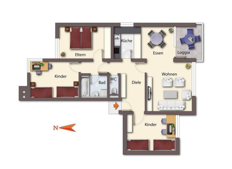 Wohnung zum Kauf 234.000 € 4 Zimmer 93 m² Balingen 72336