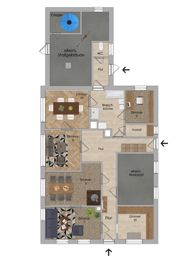 Einfamilienhaus zum Kauf 95.000 € 10 Zimmer 193,8 m²<br/>Wohnfläche 4.326 m²<br/>Grundstück Oederquart 21734