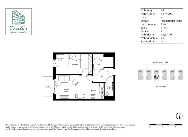 Wohnung zur Miete 1.480 € 2 Zimmer 60,4 m²<br/>Wohnfläche 1.<br/>Geschoss 01.09.2025<br/>Verfügbarkeit Friedenauer Höhe 15A Friedenau Berlin 12159