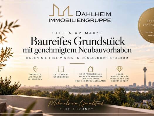 Grundstück zum Kauf provisionsfrei 4.600.000 € 2.480 m² Grundstück Niederrheinstraße 16 Stockum Stadtbezirk 5 40474