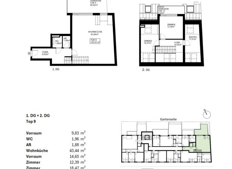 Wohnung zum Kauf - Erstbezug 749.000 € 3 Zimmer 120,4 m² 1. Geschoss Siegfriedgasse 63 Wien 1210