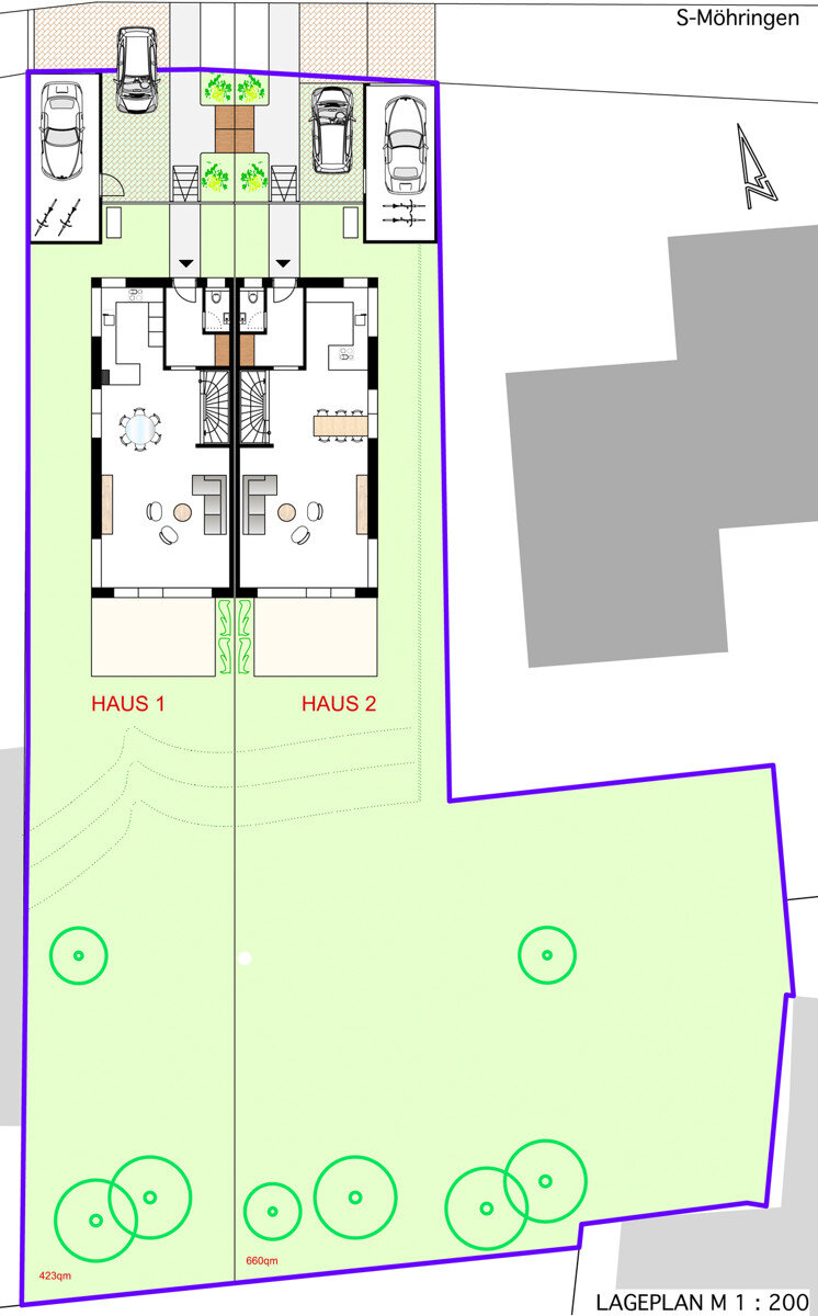 Doppelhaushälfte zum Kauf provisionsfrei 1.227.514 € 6 Zimmer 178 m²<br/>Wohnfläche 423 m²<br/>Grundstück Möhringen - Süd Stuttgart / Möhringen 70567