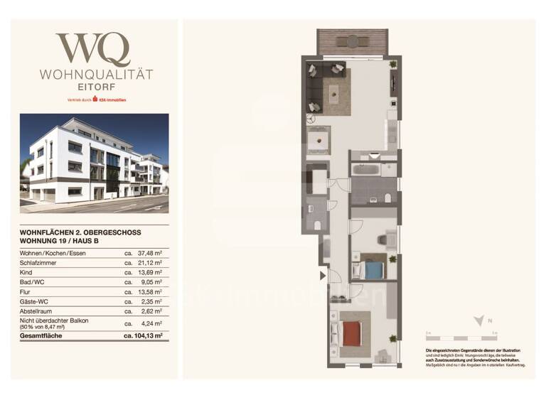 Wohnung zum Kauf 469.000 € 3 Zimmer 104,1 m² 1. Geschoss Eitorf 53783