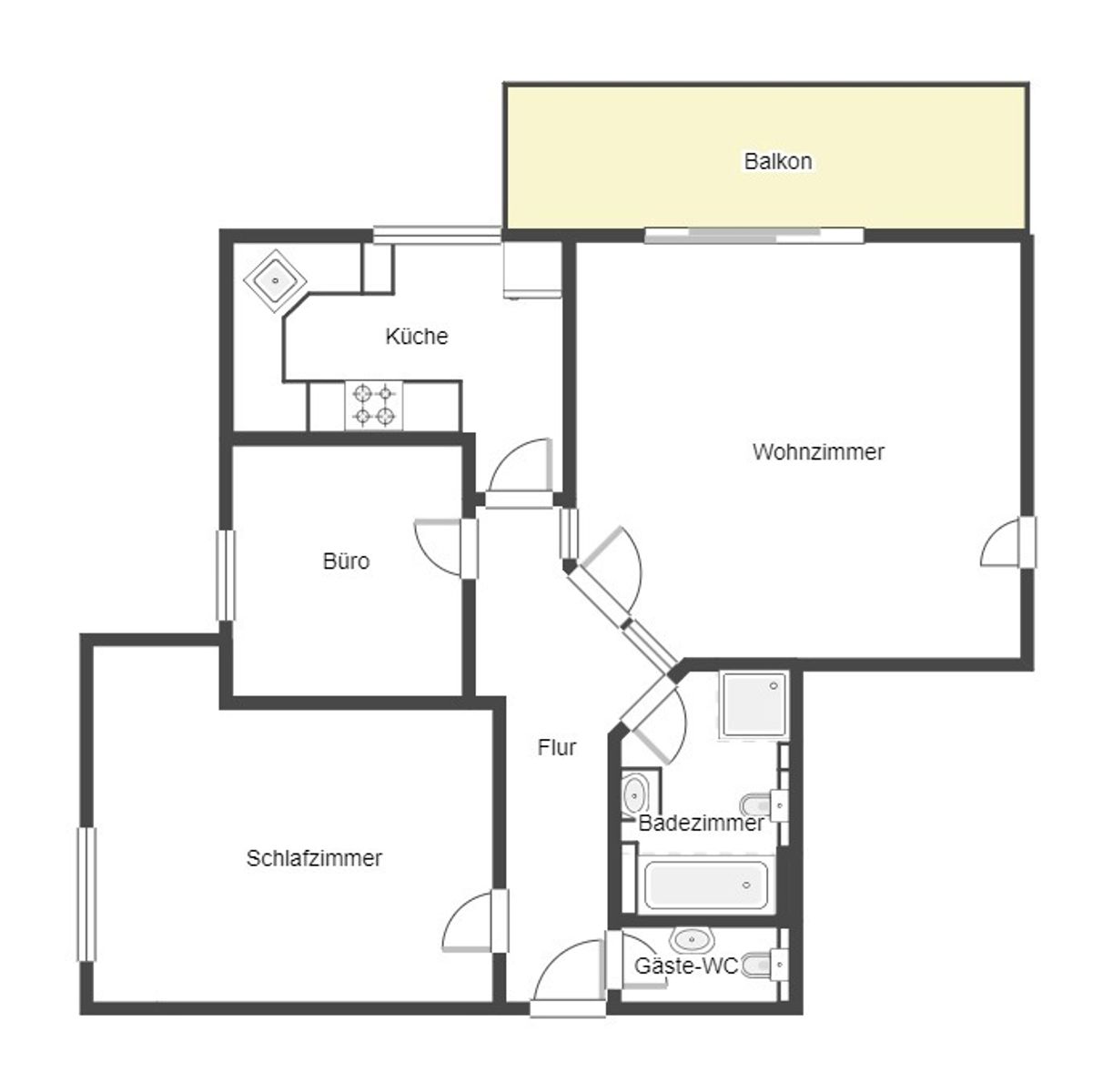 Wohnung zum Kauf 279.000 € 3 Zimmer 75,1 m²<br/>Wohnfläche 2.<br/>Geschoss ab sofort<br/>Verfügbarkeit Hitdorf Leverkusen 51371