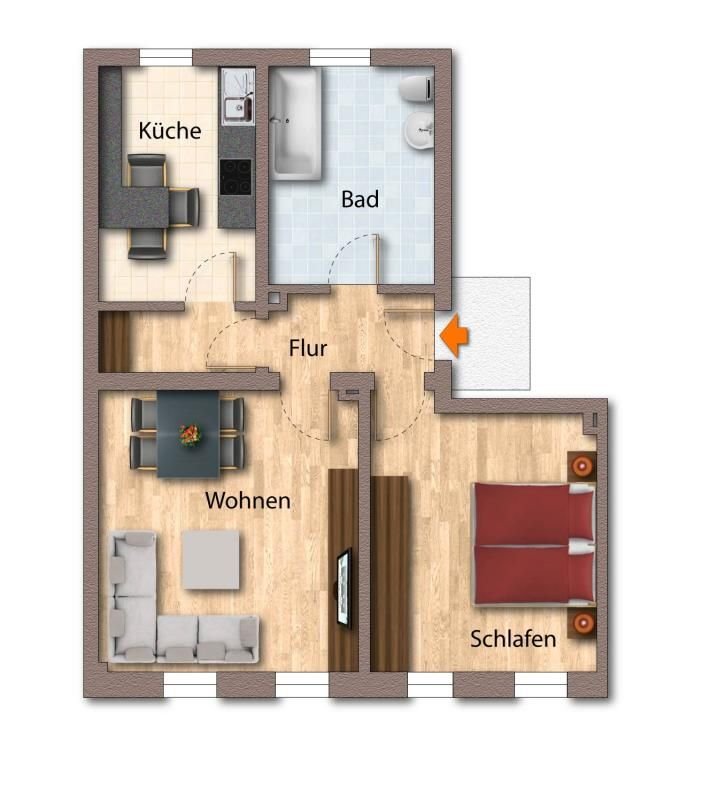 Wohnung zur Miete 398 € 2 Zimmer 76,5 m²<br/>Wohnfläche 2.<br/>Geschoss Lohweg 10 Zeulenroda Zeulenroda-Triebes 07937